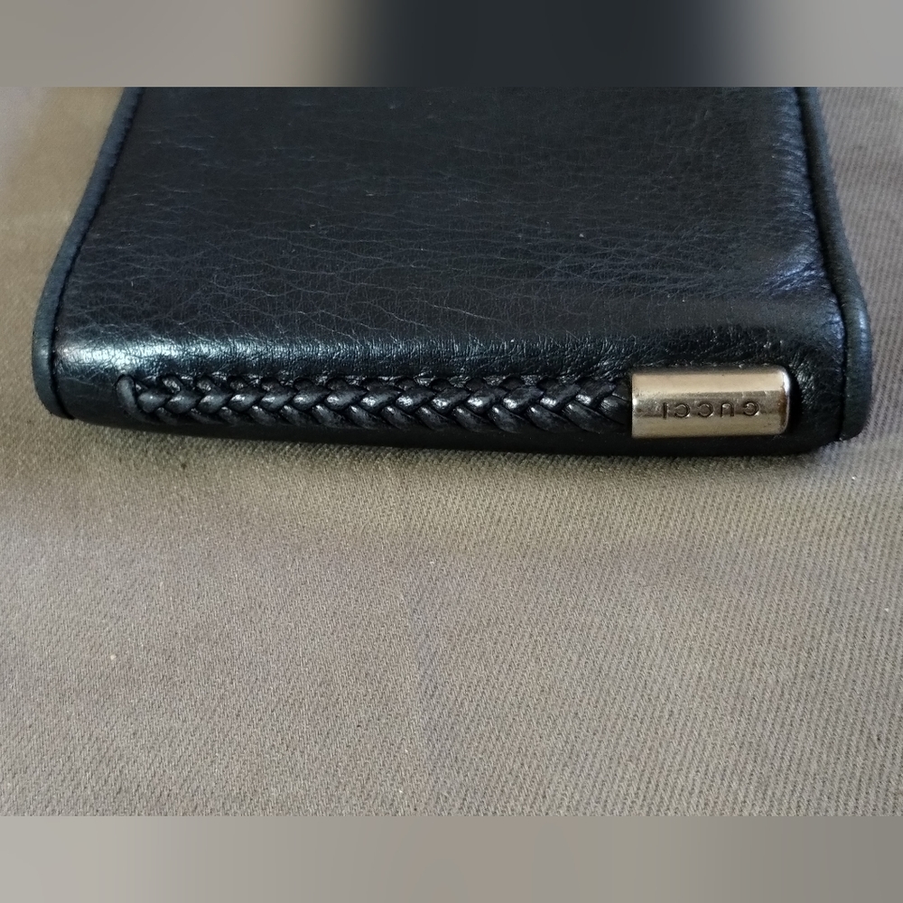 VINTAGE GUCCI SOFT BLACK LEATHER MEN'S BI-FOLD WALLET ~ AUTHENTIC - Picture 6 of 16